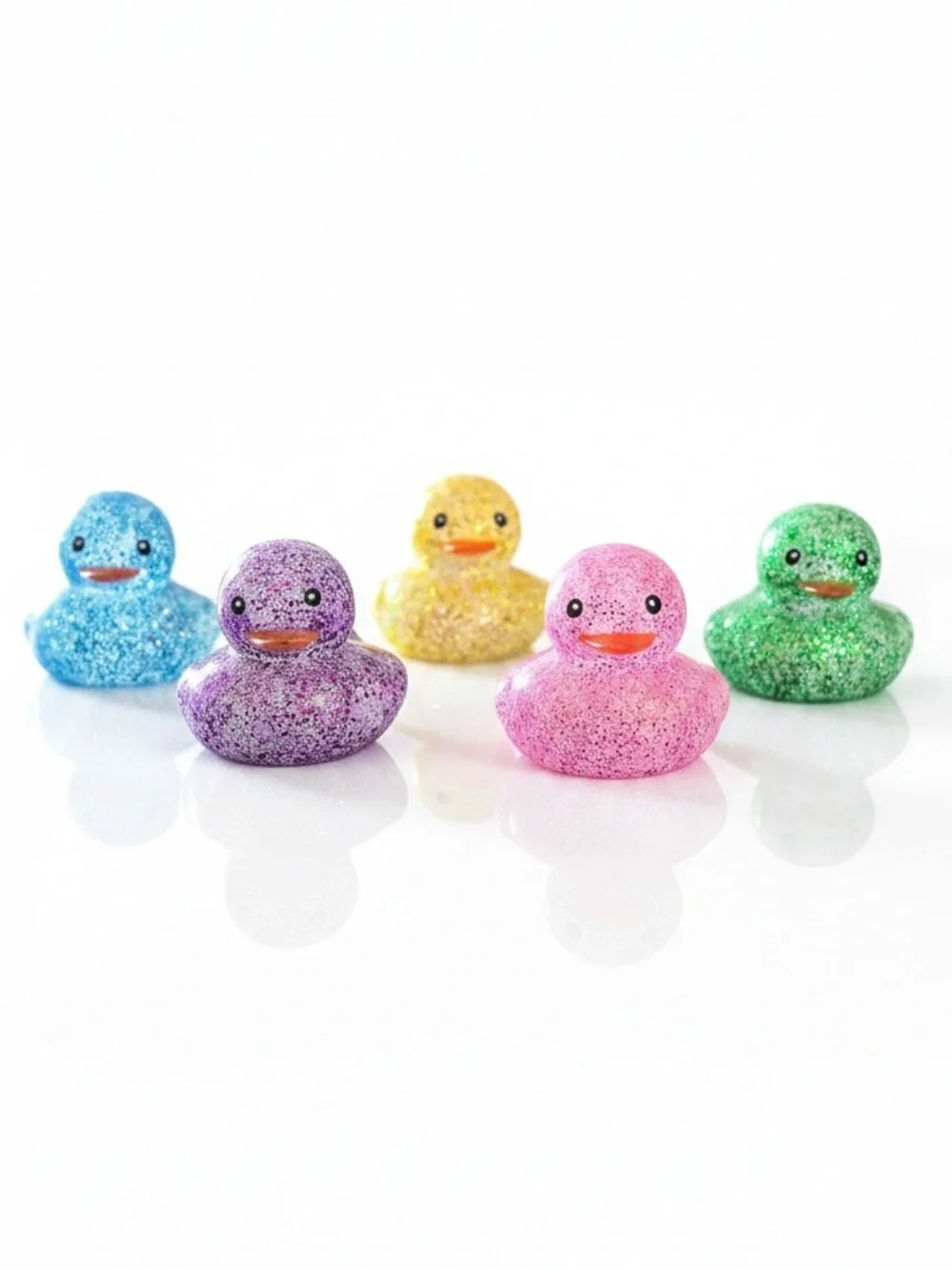 Purple Glitter Rubber Duck Ducky Squishy Toy Fidget Relax Trending Best Seller